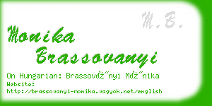 monika brassovanyi business card